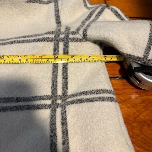 MOTH Anthropologie Wool Blend Sweater Top plaid Turtleneck Size Medium - Picture 6 of 7